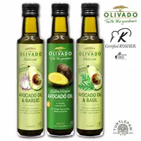 在飛比找momo購物網優惠-【Olivado】紐西蘭原裝進口酪梨油-冷壓初榨/大蒜/羅勒