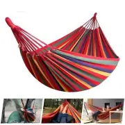 Outdoor Canvas Hammock Camping Swing Hammock with Tree Ropes Load-bearing Up New