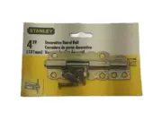 Stanley Barrel Bolt 4 Inch Brass Tone Hardware Decorative NIP