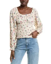 Isla Ciel Smocked Bodice Bouse