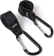 iGadgitz Home U7098 Buggy Strap Carabiner Buggy Clips Pram Hooks Stroller Clips -Black -2pcs