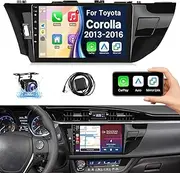 Leadfan Android Radio for Toyota Corolla 2013 2014 2015 2016 Stereo Touch Screen with Apple CarPlay Android Auto,10.1 inch Car Audio Receiver Head Unit Bluetooth WiFi GPS Navigation FM Rear Camera SWC