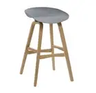 New Virgo Barstools Kitchen Bar Stool Timber Frame Grey Polypropylene Seat