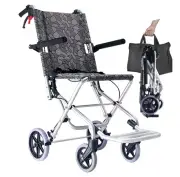 Lightweight Folding Transit Wheelchair for Travelling: Portable and Foldable Wheelchair With Carry Bag - Lightest Chair On The Market