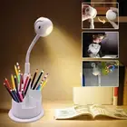Flexiable LED Desk Lamp Dimmable Bedside Table Study Night Light USB Rechargeble