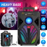 2000W Portable Bluetooth Party Speaker Stereo Wireless Subwoofer Speaker System