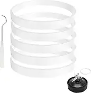 5 Pack Rubber Gaskets Replacement Seal White O-Ring for Nutri Ninja Blender Replacement Parts (3.94 inch Gaskets)