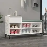 VRAXO Shoe Cabinet White 102x36x60 cm Engineered Wood -24.78KG,821212