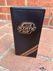 Zep-Pro Oklahoma State University Cowboys Brown Debossed Leather Tall Wallet
