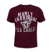 NRL Manly Sea Eagles Kids Core Supporter T-Shirt - Size 14 yrs