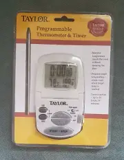 NIP Taylor Digital Cooking Timer/Thermometer Programmable 1470N/1478