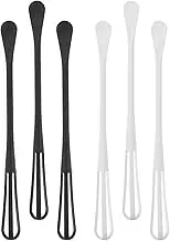 6pcs Double Headed Mini Whisks Long Handle Egg Beaters Silicon E Kitchen Whisks Mixer Stirrer Handheld Frother Milk Foamer for Blending Whisking Beating