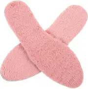 Baluue 1 Pair Rabbit Fur Height Increase Insoles Thick Plush Replacement Boot Inserts for Comfort Warmth for Winter Use Elevation for Foot Support
