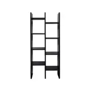 Roomlane Stockholm 2 Column Bookshelf Mango Wood in Black Wirebrush Finish
