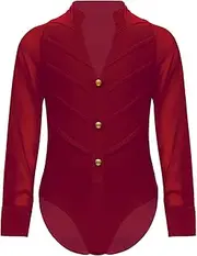 [Loodgao] Kids Boys Long Sleeve Leotards Latin Modern Costumes Gymnastic Athletic Outfits Ballet Dance Unitards