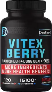 12In1 Vitex Berry [Chaste Tree] Supplement for Women - Equivalent to 16100Mg ...