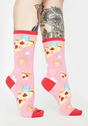 [Socksmith Design] Pizza Dreams Crew Socks