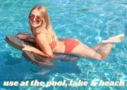 Floating Sea Turtle Lounging Float 4 Drink Holder for Pool Beach Party