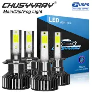 H7 H1 Combo LED Headlights 19200LM White Bulbs For Smart Fortwo 2005 2006 2007 (for: Smart)