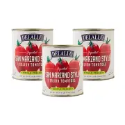 DeLallo San Marzano Style Whole Peeled Tomatoes, 28 oz. Can, From Italy (3-Pack)