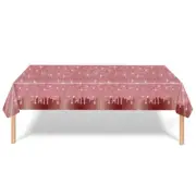 Rose Gold Disposable Waterproof Tablecloth Party Supplies Background Cloth Set