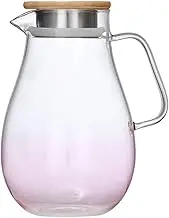 Glass Jug Water Carafe Multicolor Glass Pitcher with Handle and Spout High Temperature Resistant Carafe Teapot