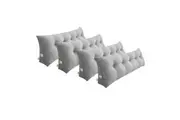 SOGA 4X 120cm Silver Triangular Wedge Bed Pillow Headboard Backrest Bedside Tatami Cushion Home Decor