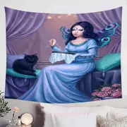 Fantasy Art Ariadne Princess Cat Fairy Tapestry