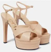 Gucci Double G Platform Sandals Shoes Size 39/9