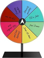 Zasdvn Wheel of Fortune Toy Price Wheel Spinner with Stand, Robust Machinable Rotary Wheel, Price Wheel with Stand, Dry Wipe Spinner Game, Table Price Wheel with Editable Fields