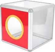 Homoyoyo 1Pc Transparent Fundraising Storage Box with Lock Draw Box for Secure Voting and Suggestions Compact Design for Office and Events