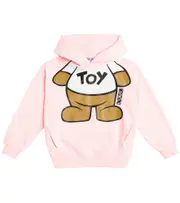 [Moschino Kids] Moschino Kids Teddy Bear cotton jersey hoodie Y 6 pink