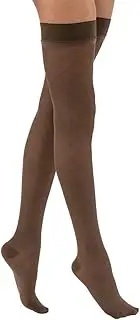BSN Medical/Jobst 119285 Ultra Sheer Compression Stocking, Thigh High, 15-20 mmHg, Closed Toe, Diamond, Espresso, Medium, Pair