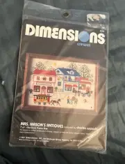 Vtg Dimensions Needlework 1987 Mrs. Mason's Antiques Charles Wysocki Crewel 6142