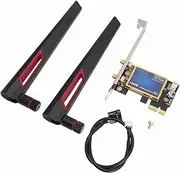 Denash PCI Express X1 Card, High Speed 1200Mbps PC Network Adapter Card for Computer, Denashcs6mqgbw10