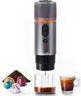 CONQUECO Portable Espresso Machine Travel - 12v Car Coffee Maker with Battery