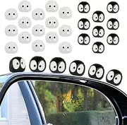 BDEPSTR Pack of 30 Briquettes Ornament, Partially with Luminous Effect, Car Rear View Mirror Decoration, Mini Cartoon Resin Figures, Aesthetic, Cute Black Coal, Elf, Cute Car Accessories