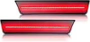Nrgedzam 2PCS Smoked Lens LED Side Marker Lights LED Red Side Marker Light Kit Rear Bumper Lights Lamp Reflectors For 2008-2014 Dodge Challenger