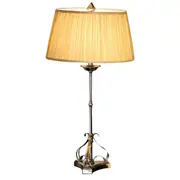 Zoya Nickel Table Lamp - Sand Shade