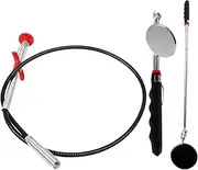 FUNOMOCYA 1 Set Magnetic Pickup Tool Telescoping Inspection Mirror Grabber Reacher Tool for Vehicle Repairs Durable Construction Lens for Precise Diagnosis