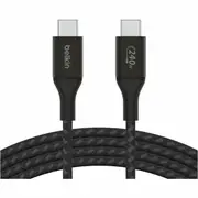 Belkin BoostCharge 1 m USB-C Data Transfer Cable - Cable for MacBook, Gaming Notebook, iPad Air, ... - Black, Metallic