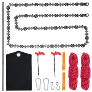 53 Inch Rope Saw High Reach Tree Limb Hand Rope Saw Chains with 68 Teeth & Fo...