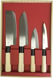 Tsubazo Seki Santoku Petty 4pcs set 30046 Made in Japan Kitchen Knife New