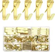 Picture Hanging Hooks,100 Pcs 50 lb Picture Hangers with Nails,Picture Hanging