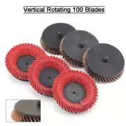 2'' R Type Roll Lock Flap Sanding Disc Wheel 60# For Angle Grinder Buffing Wheel