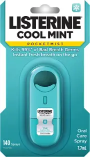 Listerine Pocketmist Oral Care Spray Cool Mint 7.7Ml | Kills 99%