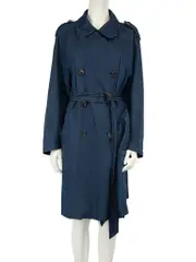 Lanvin x Acne Blue Lightweight Denim Trench Coat