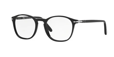 PERSOL PO3007V 95 Square Black Demo Lens 50 mm Men's Eyeglasses