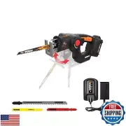 Worx 20V AXIS 2-in-1 Cordless Reciprocating Saw and Jig Saw, Orbital Cutting