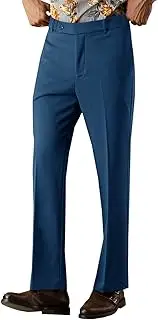 [PASLTER] Mens Bell Bottom Pants 70s Disco Outfits Vintage Bootcut Trousers Slim Fit Flared Pants
